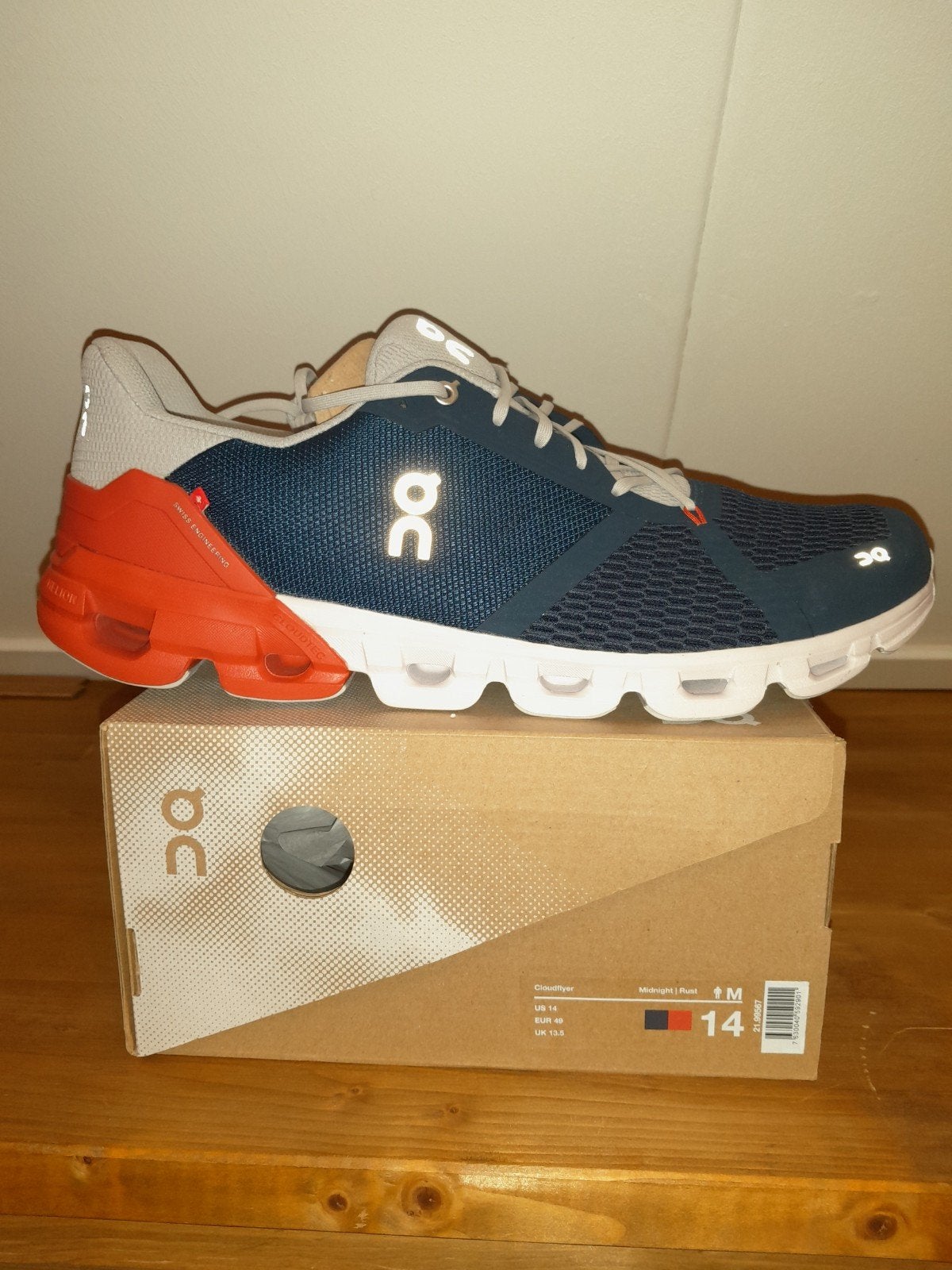 On Cloudflyer Midnight Rust Hardloopschoenen Maat 49, Kleding | Heren, Schoenen, Ophalen of Verzenden