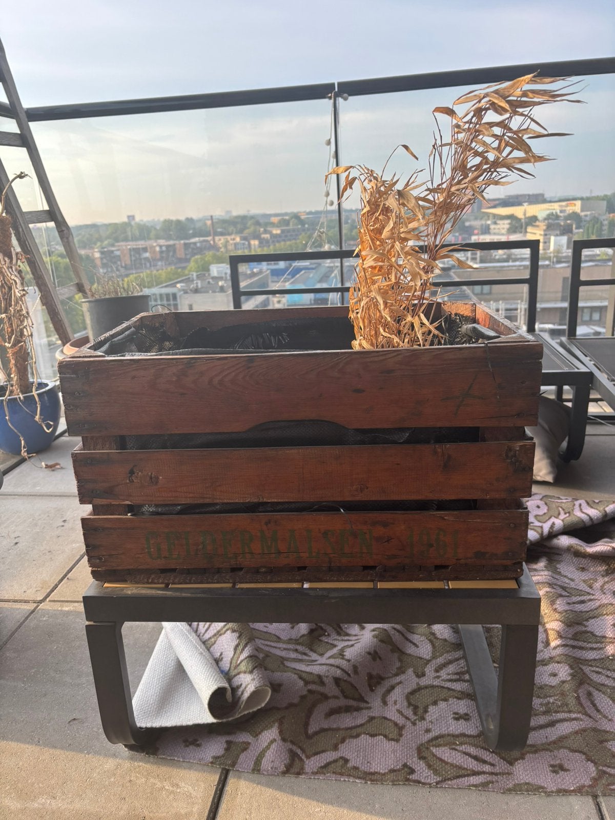 3 vintage houten plantenbakken, Ophalen, Zo goed als nieuw, Hout, Minder dan 30 cm