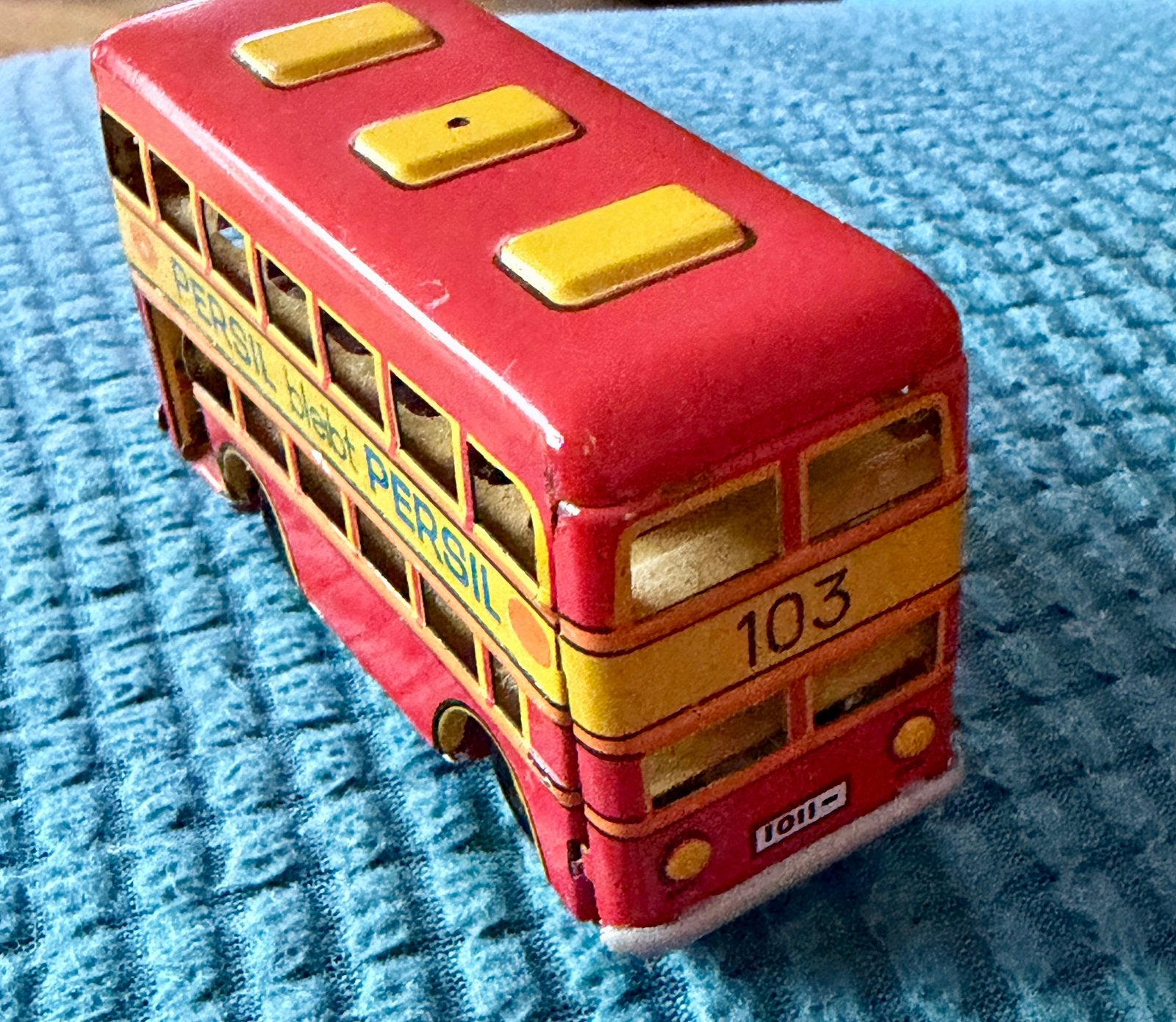 Vintage Blikken Dubbeldekker Bus - Georg Zimmermann (ZZ), Ophalen of Verzenden