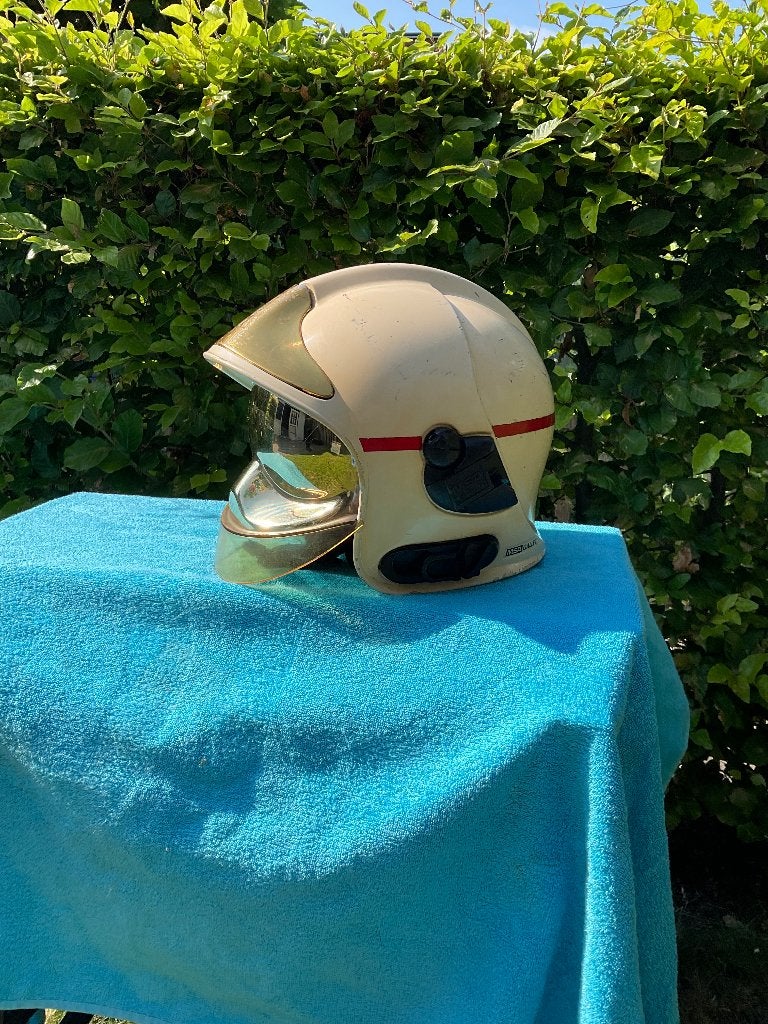 MSA Gallet F1 Brandweerhelm - Gebruikt, Verzamelen, Ophalen of Verzenden, Gebruikt