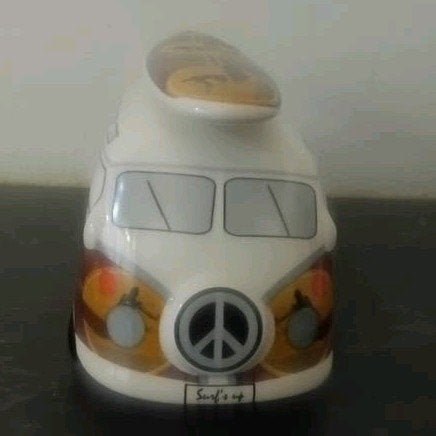 Volswagen T 1  Hippie Busje met surfplank (Spaarpot) Retro, Ophalen of Verzenden, Auto