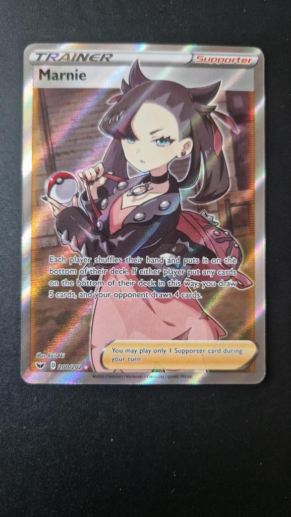 Marnie 200/202 Sword&Shield Pokemon, Ophalen of Verzenden, Zo goed als nieuw, Losse kaart