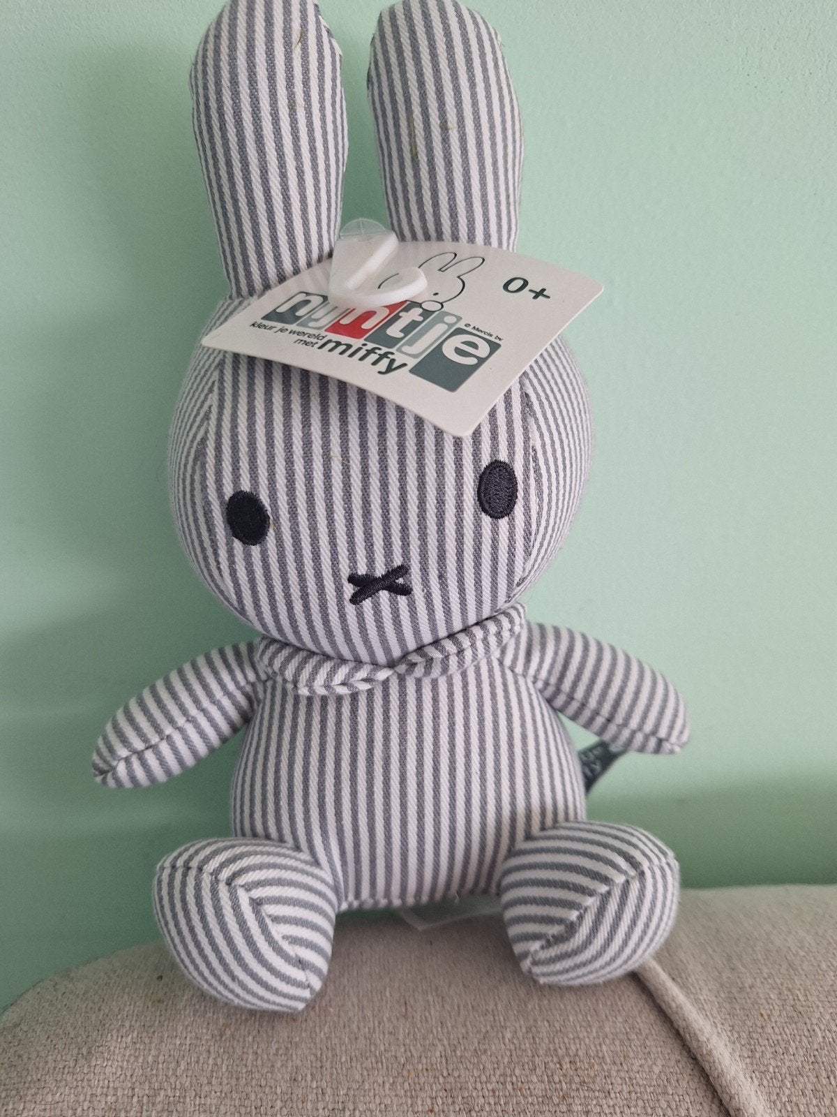Nijntje knuffel gestreept - Tiamo collection, Grijs, Nijntje, Ophalen of Verzenden, Met label