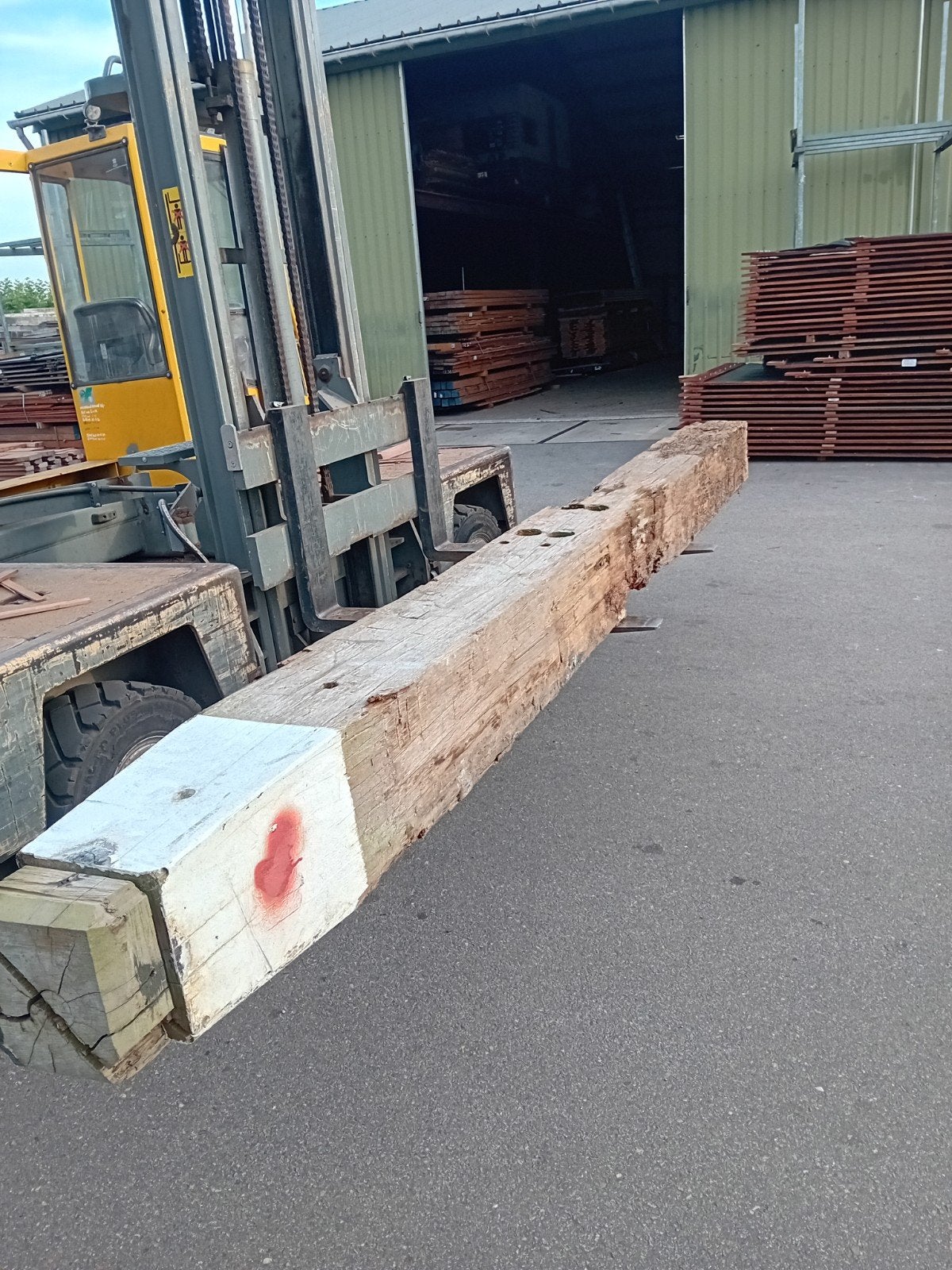 vintage gereycelde meerpaal in prijs verlaagd, Ophalen of Verzenden, Gebruikt, 250 cm of meer, Palen