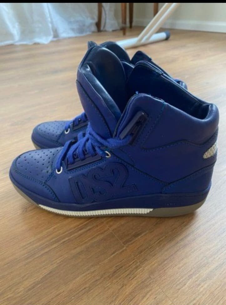 Dames sneakers van DSquared2, Burberry, Gucci model leer,36, Kleding | Dames, Blauw, Ophalen of Verzenden, Sneakers of Gympen