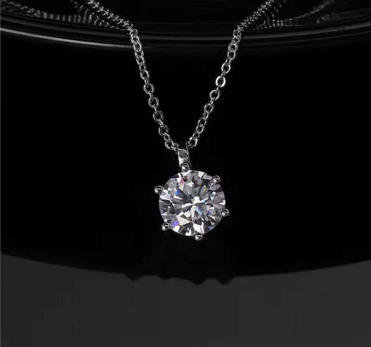 Prachtige S925 zilveren hanger met Moissanite, Sieraden, Tassen en Uiterlijk, Ophalen of Verzenden, Nieuw, Zilver, Met edelsteen