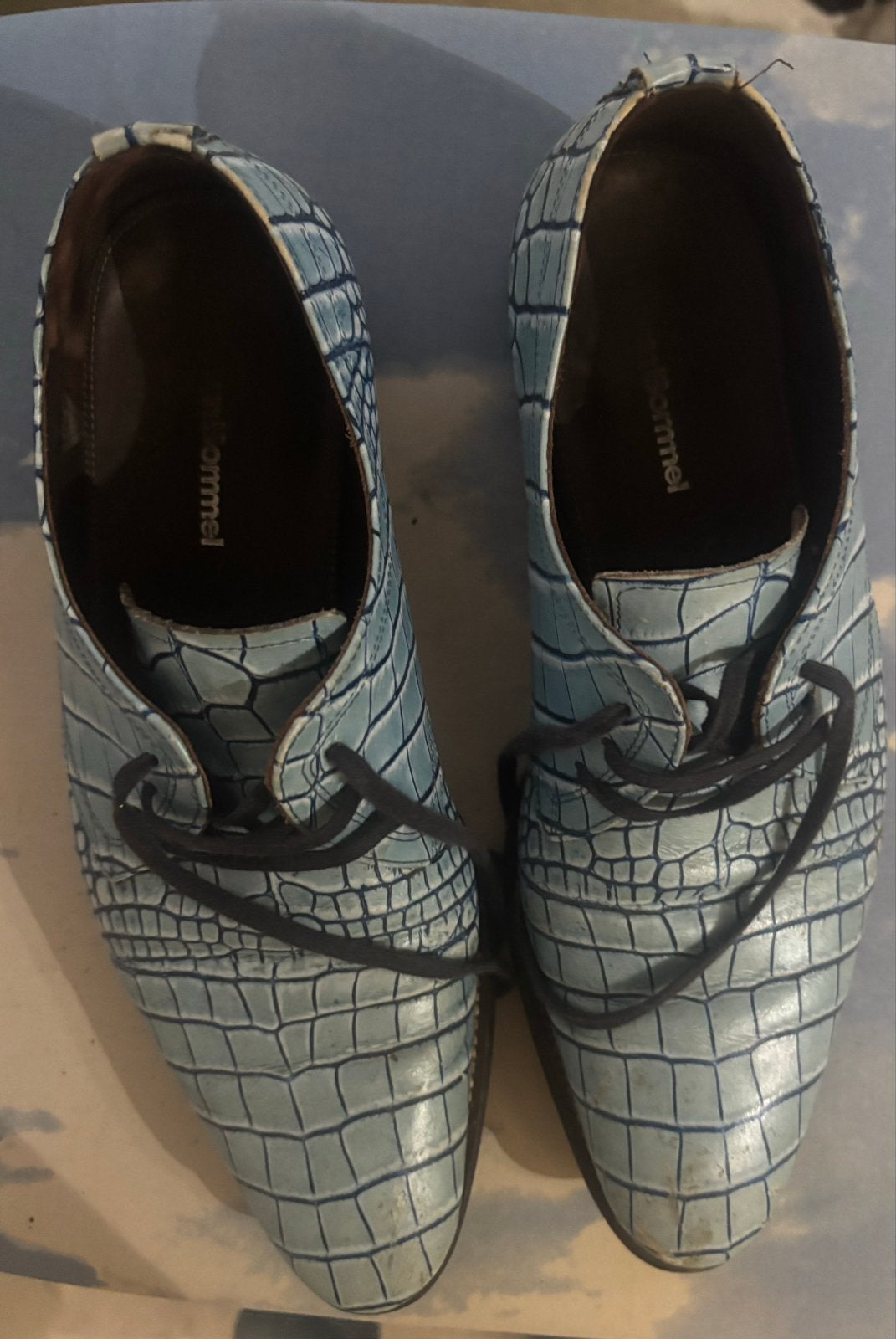 Floris van Bommel, Stijlvolle blauwe veterschoenen maar 7, Kleding | Heren, Ophalen of Verzenden, Gedragen, Blauw, Veterschoenen