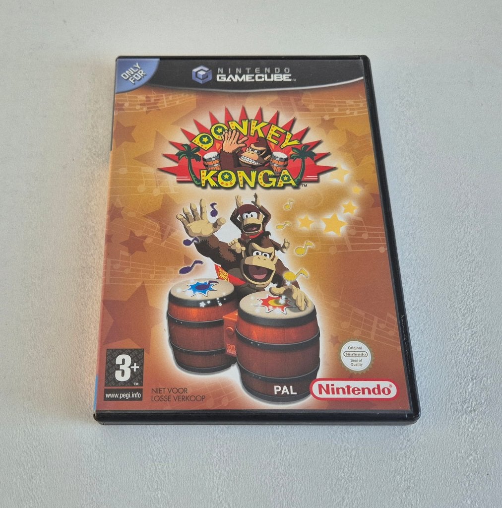 Donkey Konga Nintendo Gamecube Game Compleet, 1 speler, Ophalen of Verzenden, Gebruikt, Vanaf 3 jaar
