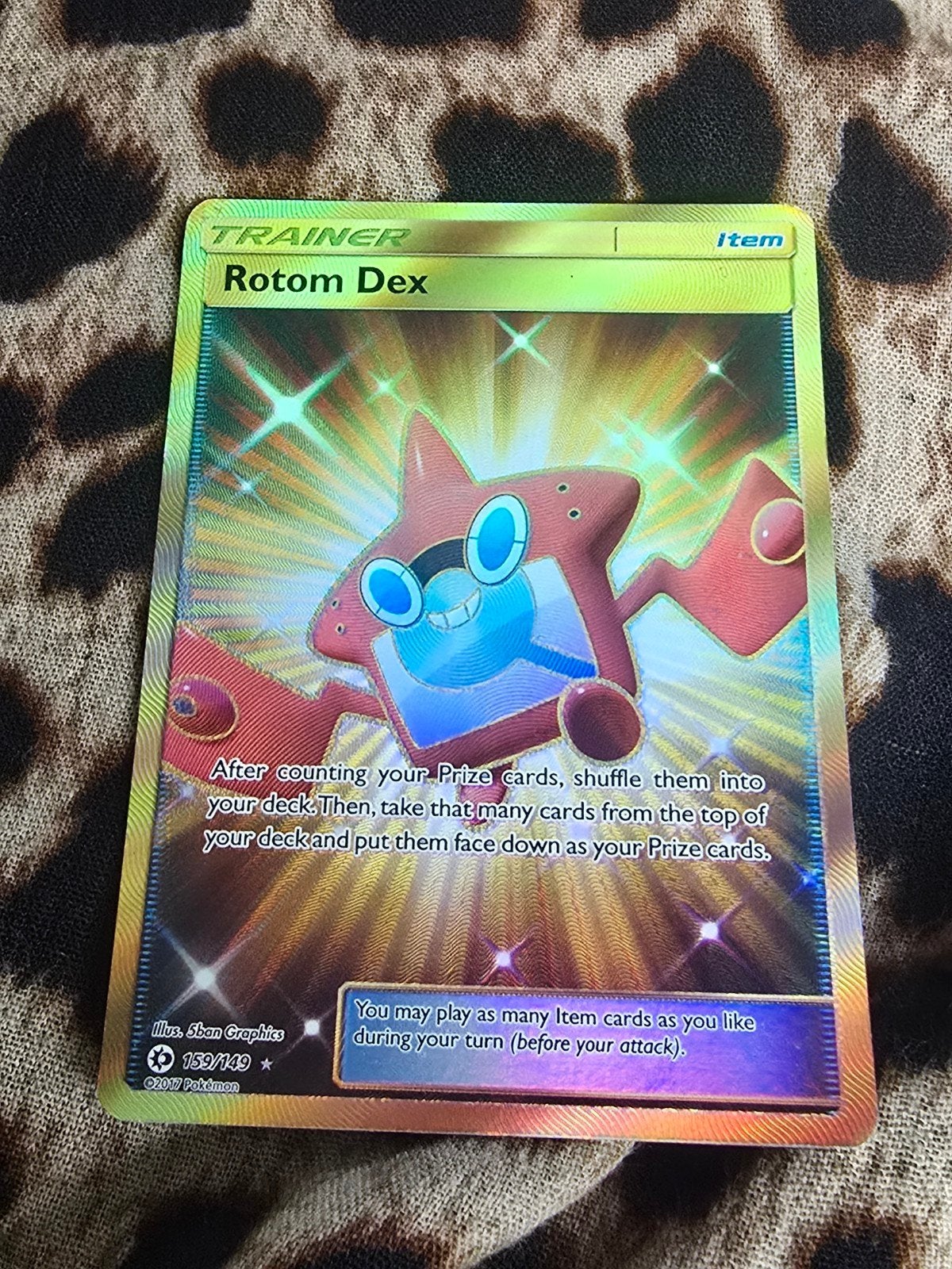 Pokémon TCG Rotom Dex Trainer Kaart - Full Art Foil, Ophalen of Verzenden, Zo goed als nieuw, Losse kaart, Foil