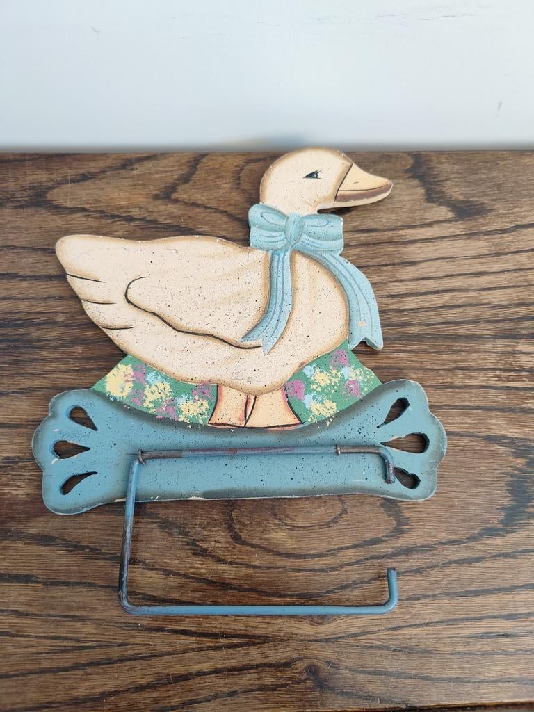 Houten eend toiletrolhouder, Huis en Inrichting, Ophalen of Verzenden, Zo goed als nieuw