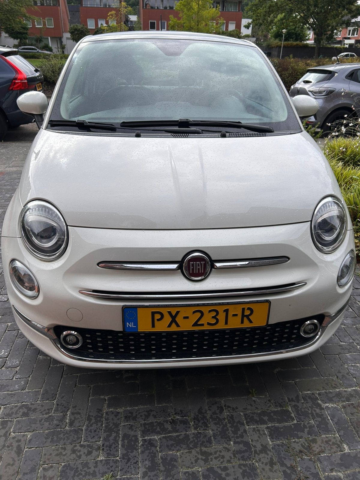 Fiat 500 1.2 2017 Wit Lounge Open Dak Lage KM Stand, Auto's, Voorwielaandrijving, Stof, 4 cilinders, 840 kg
