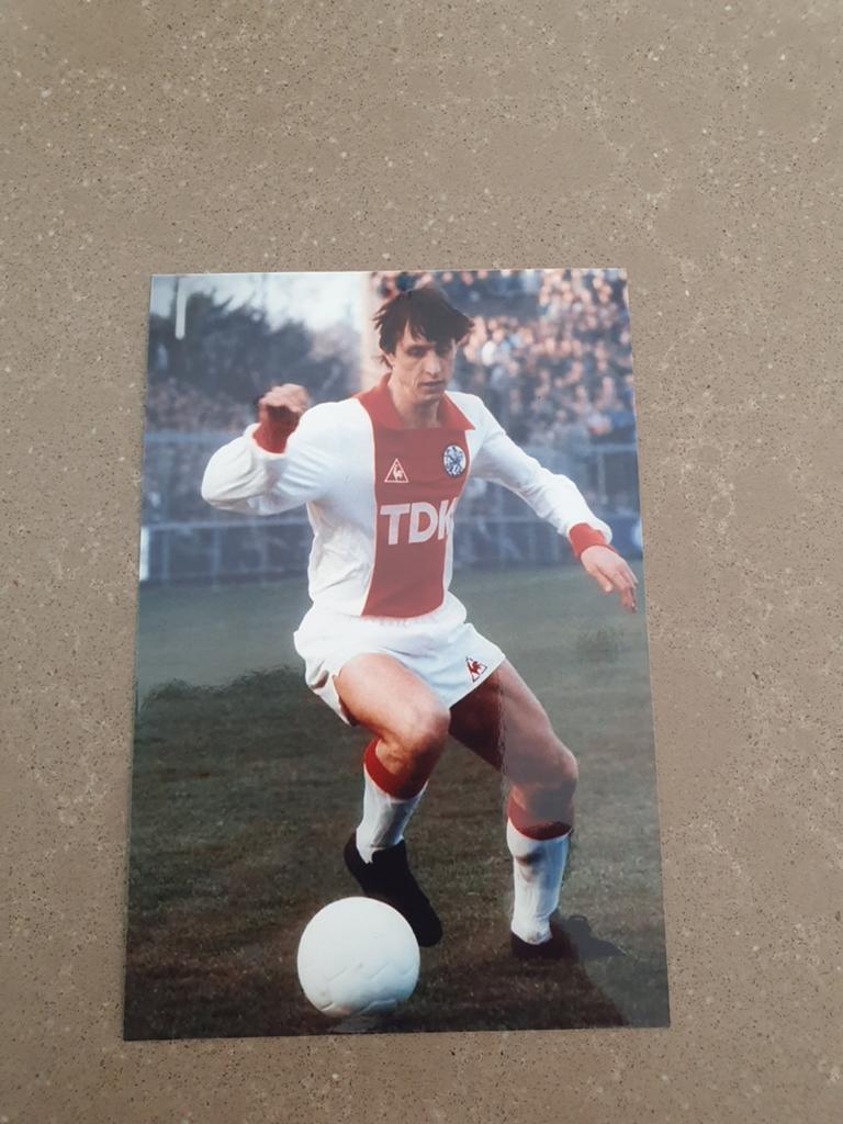 Johan Cruijff Ajax, Verzamelen, Ophalen of Verzenden, Zo goed als nieuw, Ajax, Poster, Plaatje of Sticker