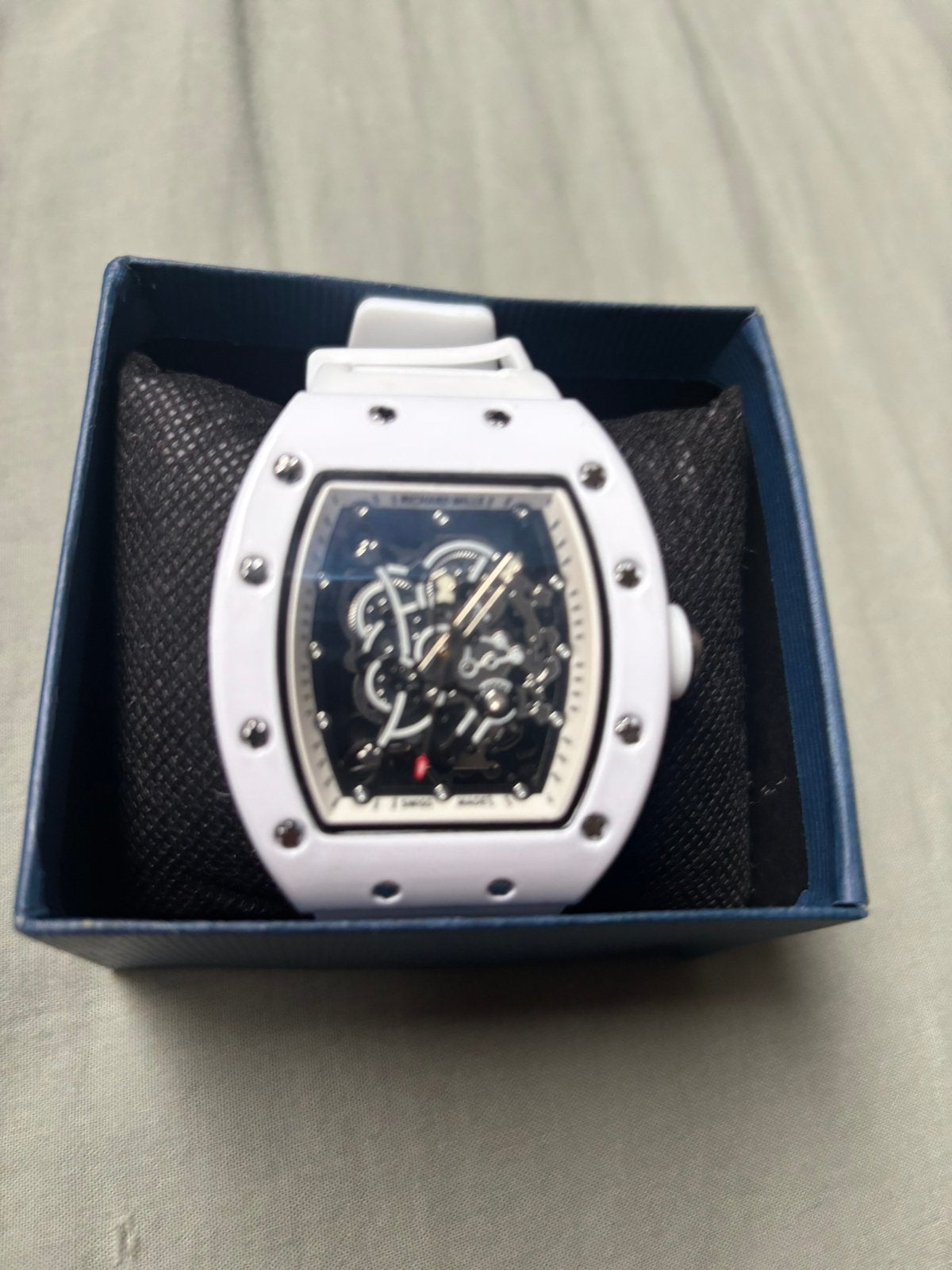 Richard mille horloge wit 1:1, Sieraden, Tassen en Uiterlijk, Overige merken, Polshorloge, Kunststof, Ophalen of Verzenden