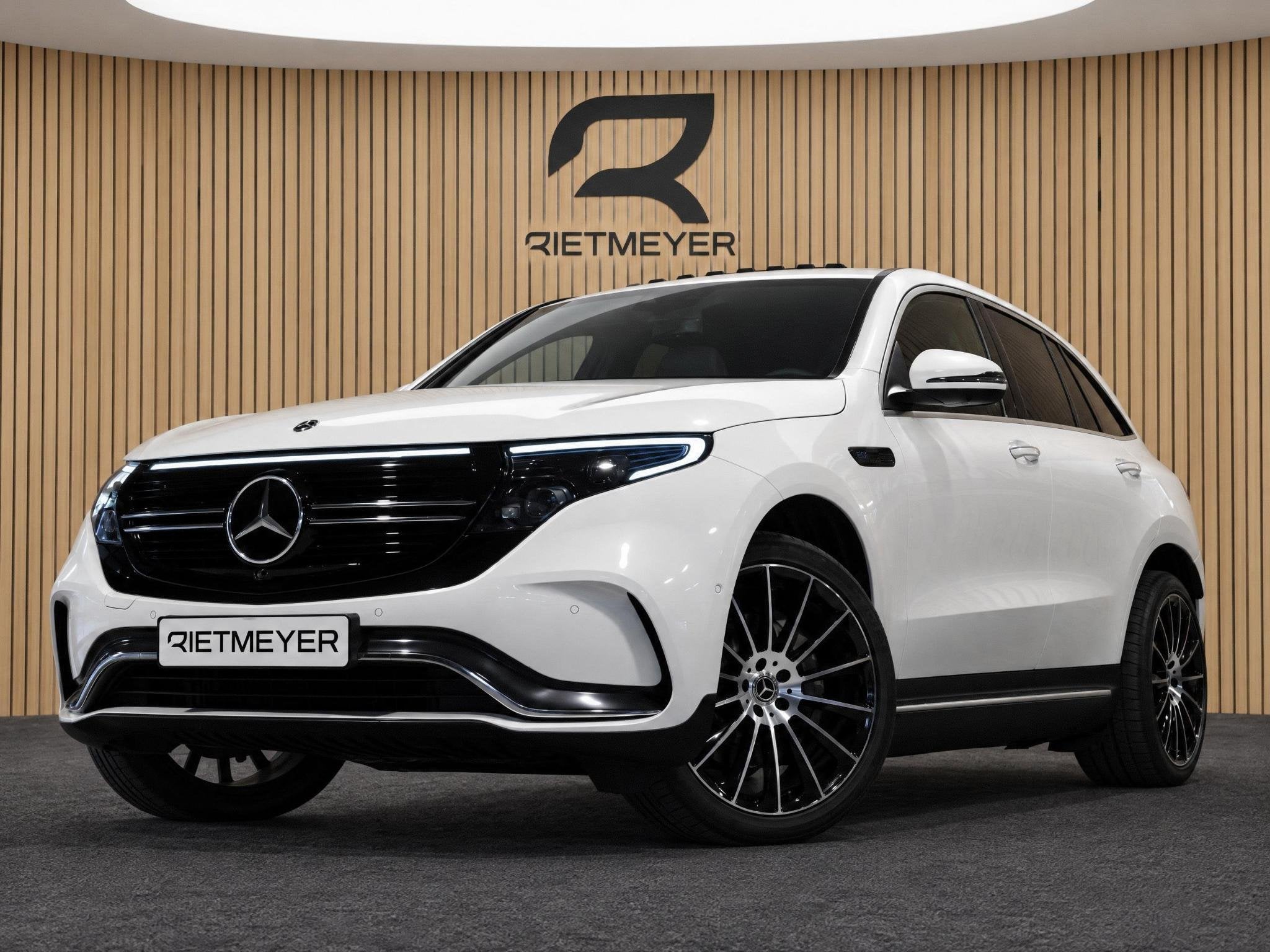 Mercedes-Benz EQC 400 4MATIC Premium Plus 80 kWh |Pano |Burm, Auto's, Automaat, Zwart, Leder en Stof, Wit