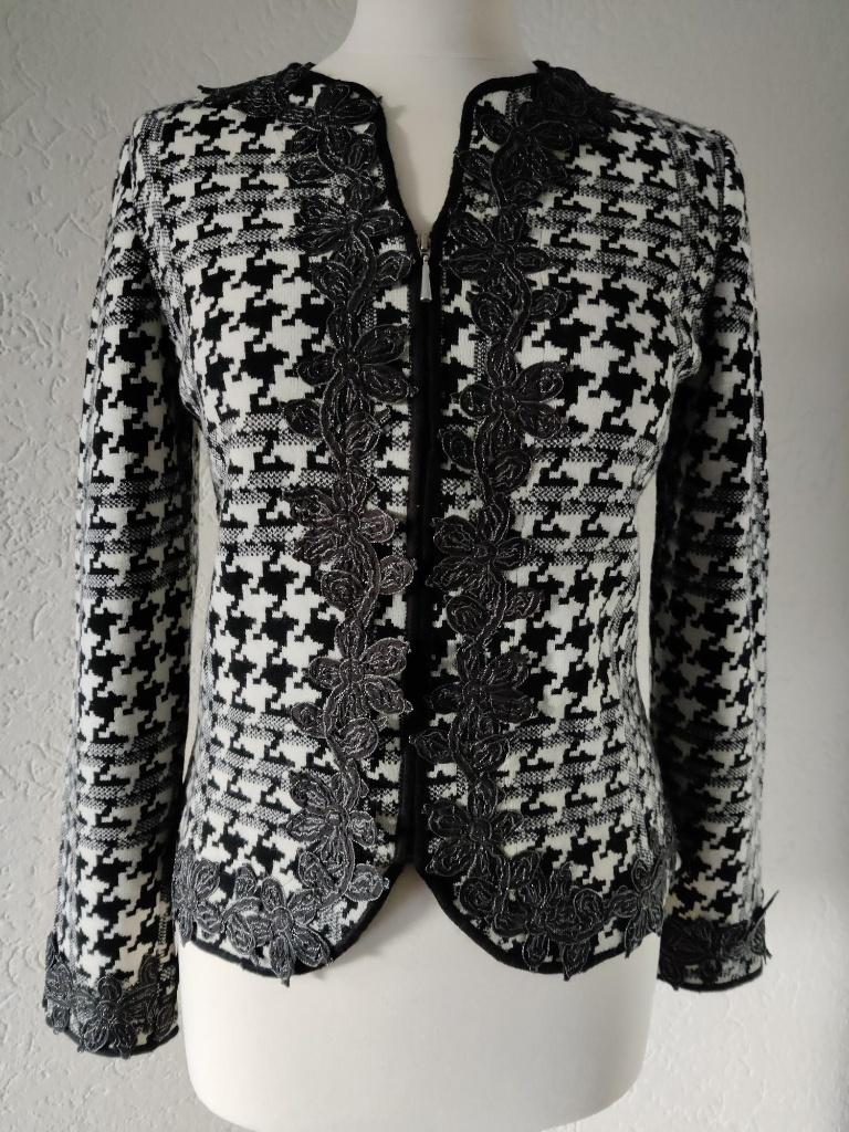 Stizzoli vest colbert geblokt zwart/wit, Kleding | Dames, Truien en Vesten, Zo goed als nieuw, Maat 38/40 (M), Zwart, Ophalen of Verzenden