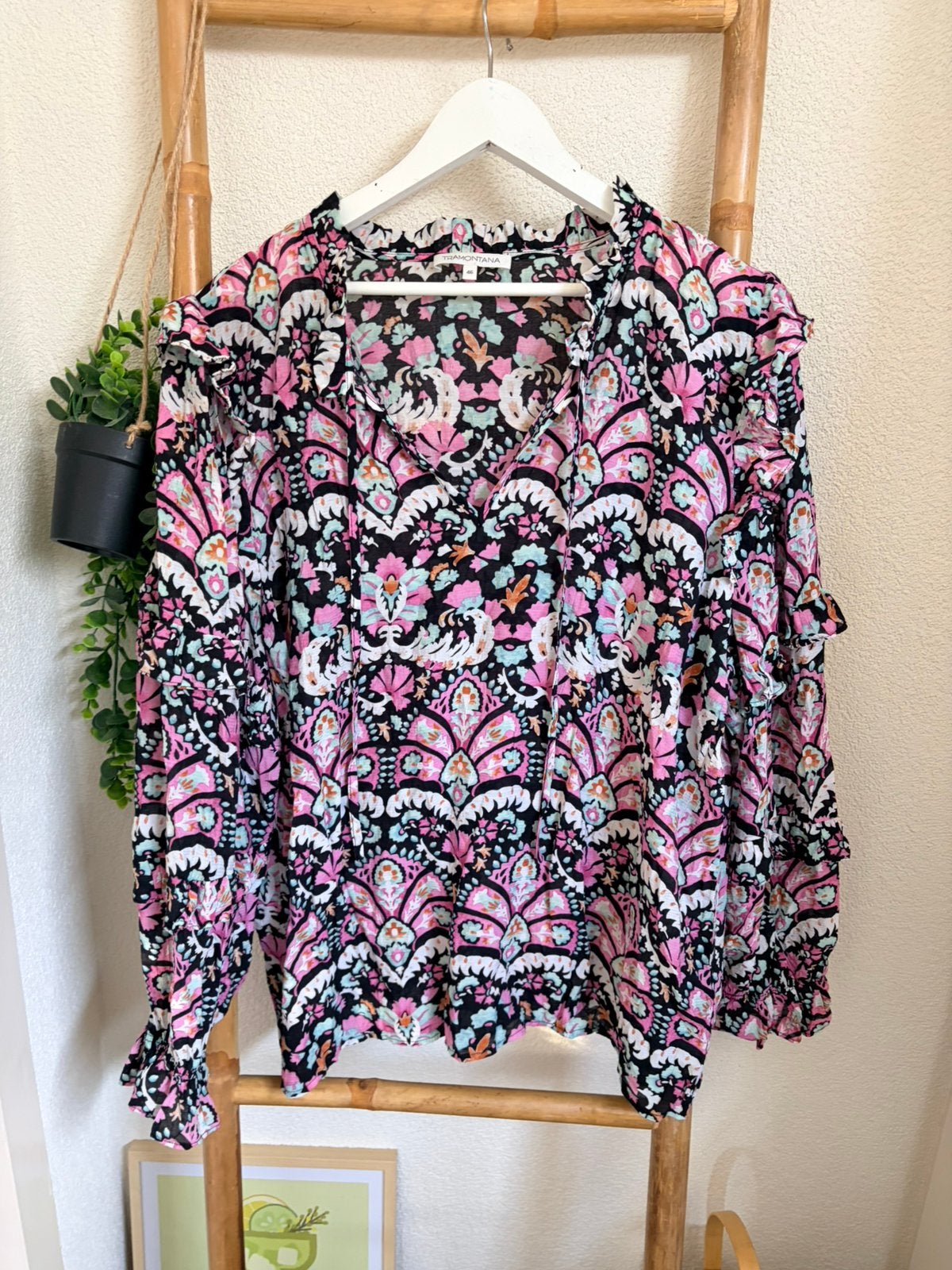 Tramontana blouse maat 46, Kleding | Dames, Ophalen of Verzenden, Zo goed als nieuw, Maat 46/48 (XL) of groter, Roze