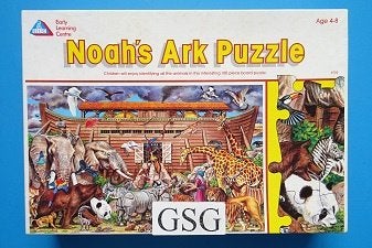 Noah's ark 100 st nr. 21109, Kinderen en Baby's, Speelgoed | Kinderpuzzels, Zo goed als nieuw, 6 jaar of ouder, Meer dan 50 stukjes