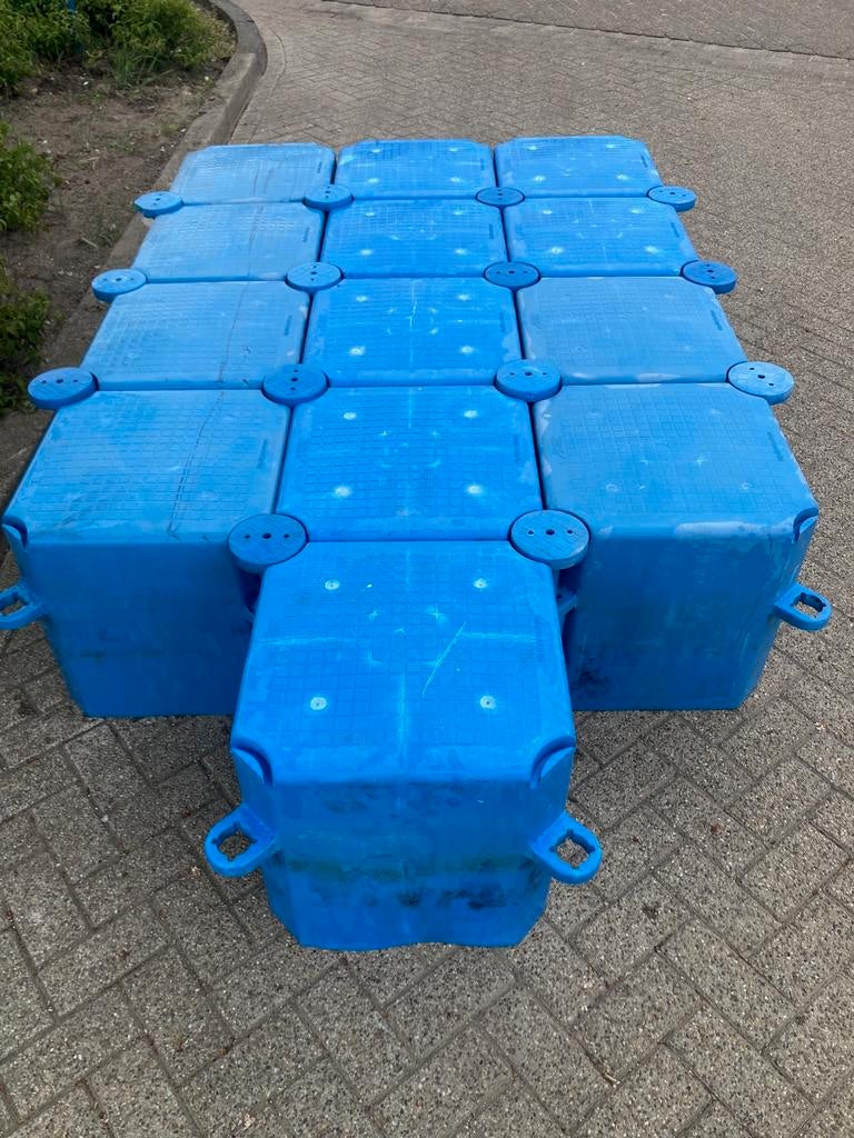 Drijvende Pontonblokken / WatersportSteiger / water platform, Watersport en Boten, Accessoires en Onderhoud, Gebruikt, Lijn of Blok