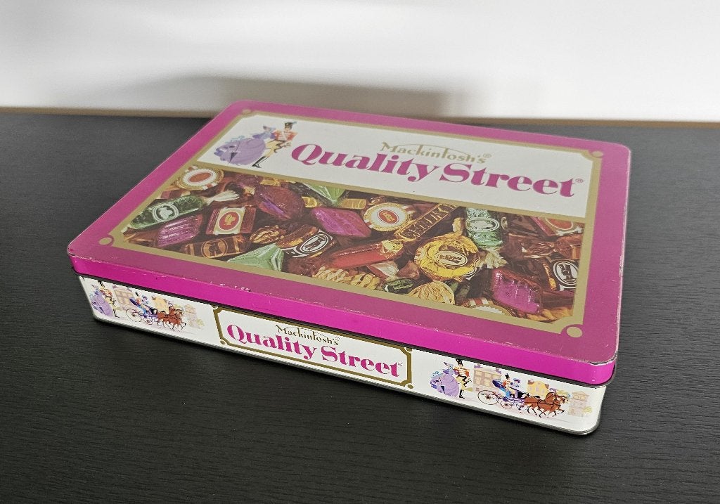 LEUK OUD BROCANT "MAKINTOSH'S QUALITY STREET" BLIK, Verzamelen, Blikken, Ophalen of Verzenden, Gebruikt, Overige, Overige merken