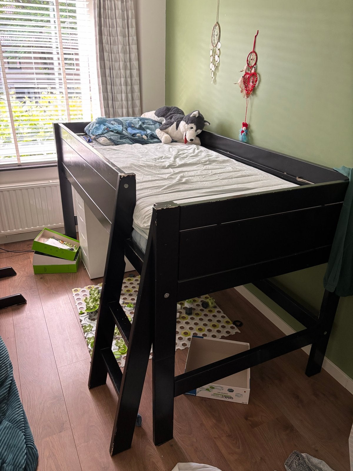 Lifetime hoogslaper - Stevig en ruimtebesparend, Ophalen, Gebruikt, Eenpersoons, 160 tot 180 cm