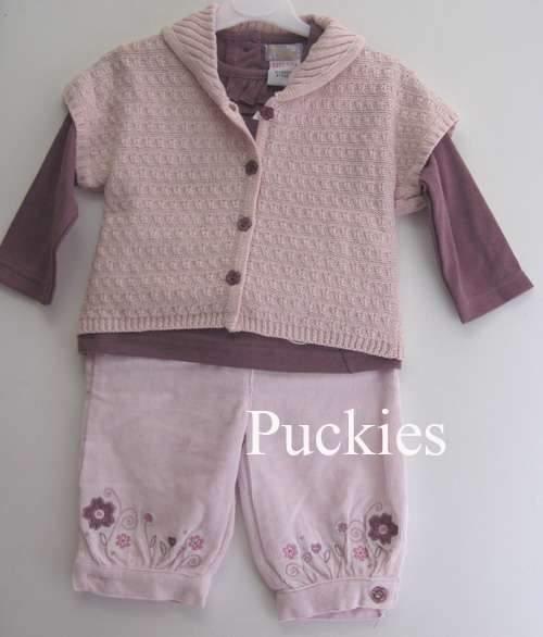 Maat 68/74 * 3-delige Dizzy Daisy set roze/aubergine NIEUW a, Kinderen en Baby's, Babykleding | Maat 68, Meisje, Nieuw, Ophalen of Verzenden