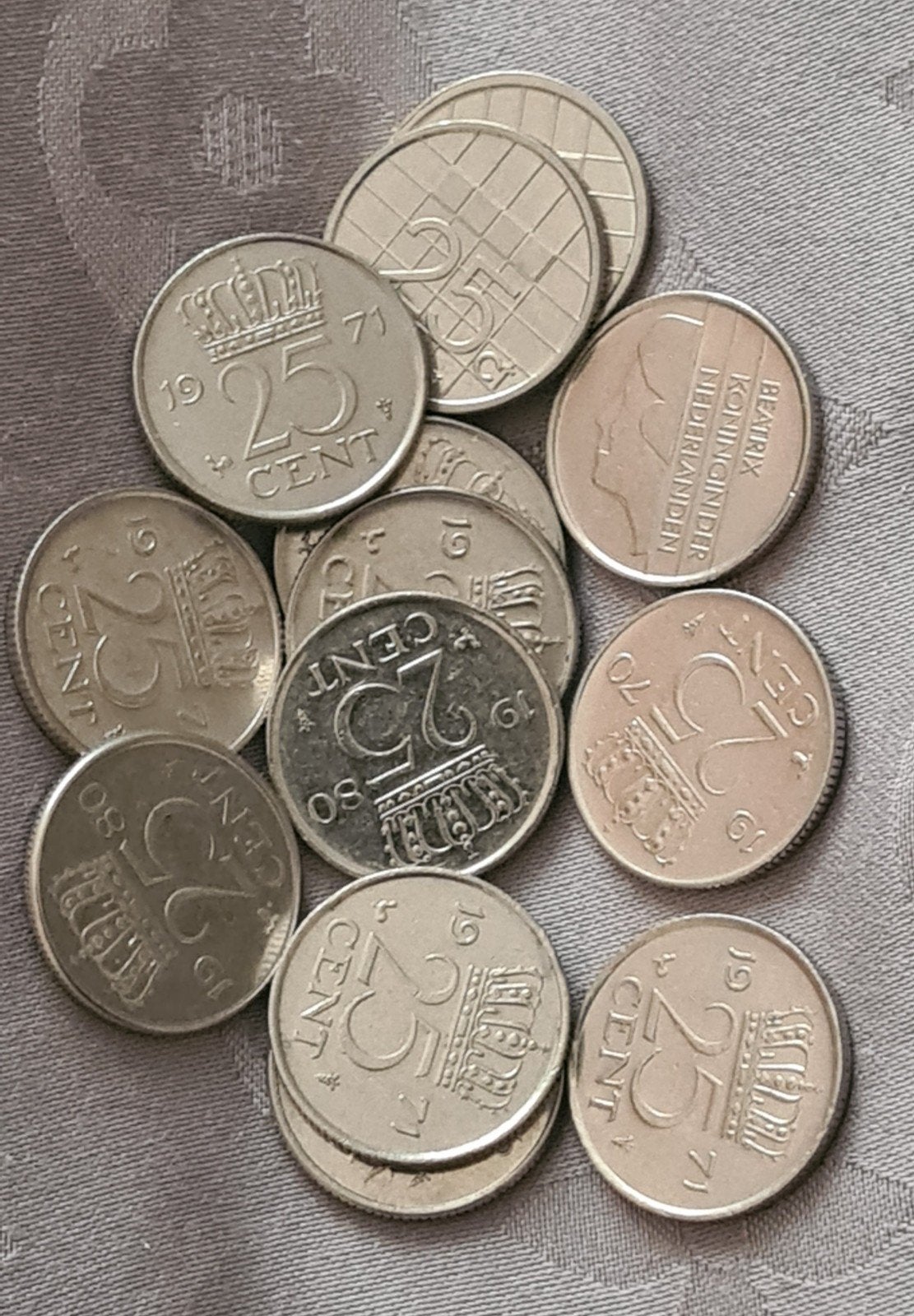Setje van 25 cent munten Koningin Beatrix en Juliana, Verzenden, Koningin Juliana, 25 cent