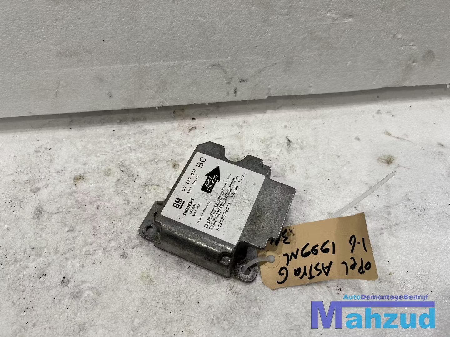OPEL ASTRA G Airbag module 09229037BC, Auto-onderdelen, Gebruikt, Opel Automobile GmbH, Ophalen of Verzenden, Kontakt@opel-infoservice.de