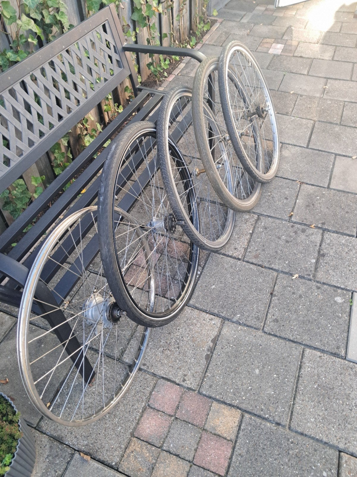 5 fiets  wielen  4 met banden er op, Fietsen en Brommers, 56 cm of meer, Ophalen