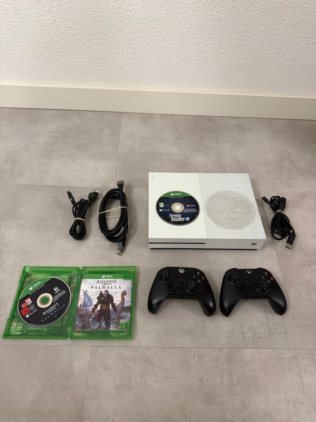 Xbox One S 500GB met 2 controllers en games, Met 2 controllers, Xbox One S, Ophalen of Verzenden, 500 GB