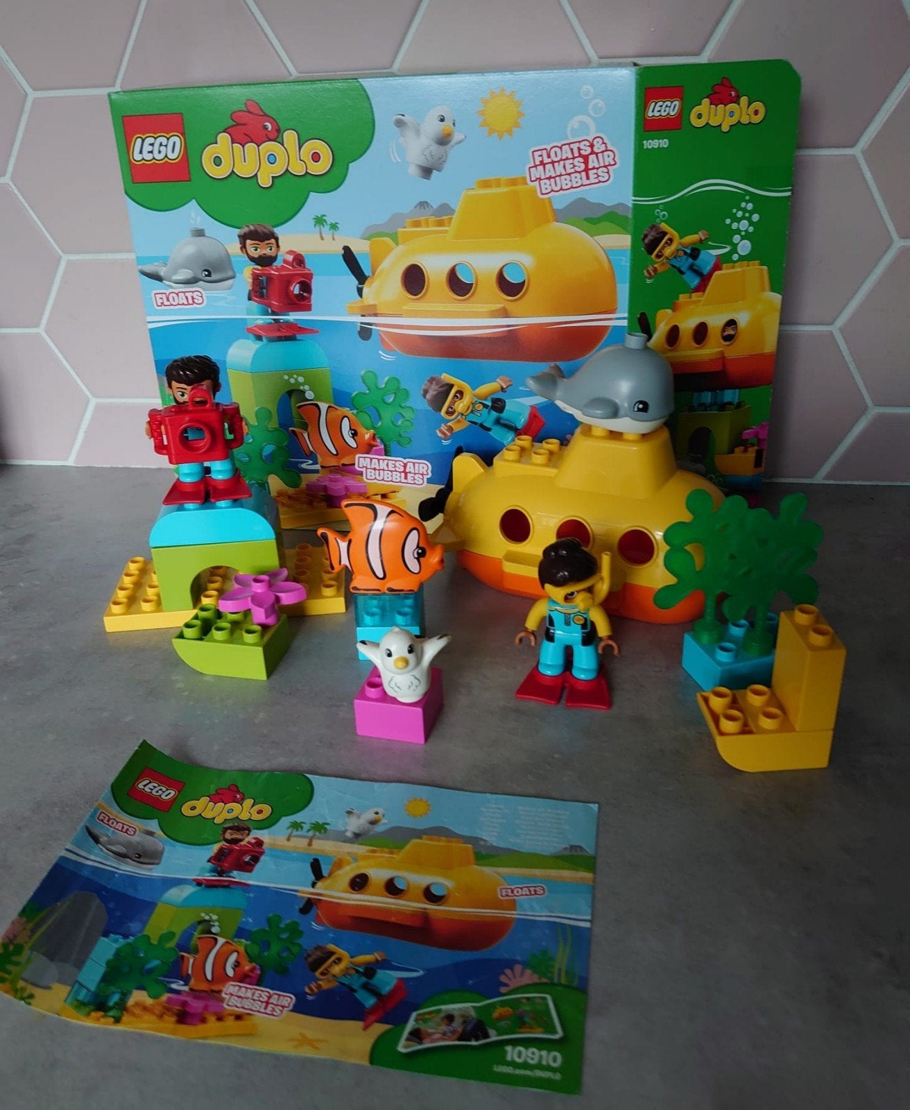 Lego Duplo 10910 Onderwater Avontuur Submarine, Ophalen, Inclusief instructies, Overige thema's, Zo goed als nieuw