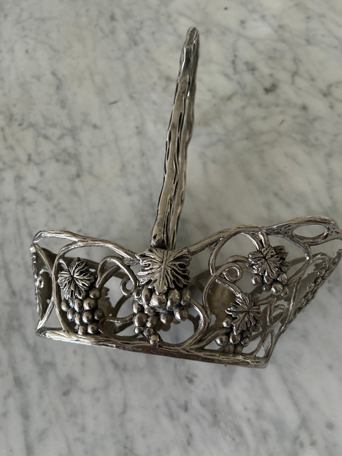 Luxe Wijn Serveermand met Druivenmotief - Zilverkleurig, Ophalen of Verzenden