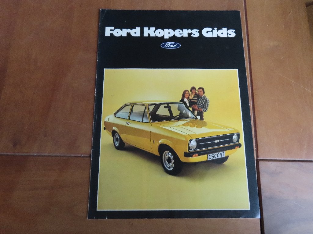 Ford Kopersgids programmafolder 1975, Escort Taunus Capri, Ford, Ophalen of Verzenden, Zo goed als nieuw, Ford