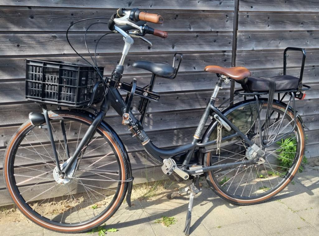 Gazelle Bloom Moederfiets (KLUSFIETS / ONDERDELEN) - EXTRA'S, Fietsen en Brommers, Ophalen, 2 zitjes, Gebruikt, Mandje
