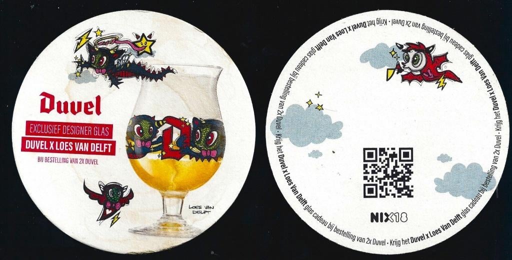 Bierviltje Duvel - Designer glas - NIEUW, Verzamelen, Ophalen of Verzenden, Nieuw, Viltje(s), Duvel