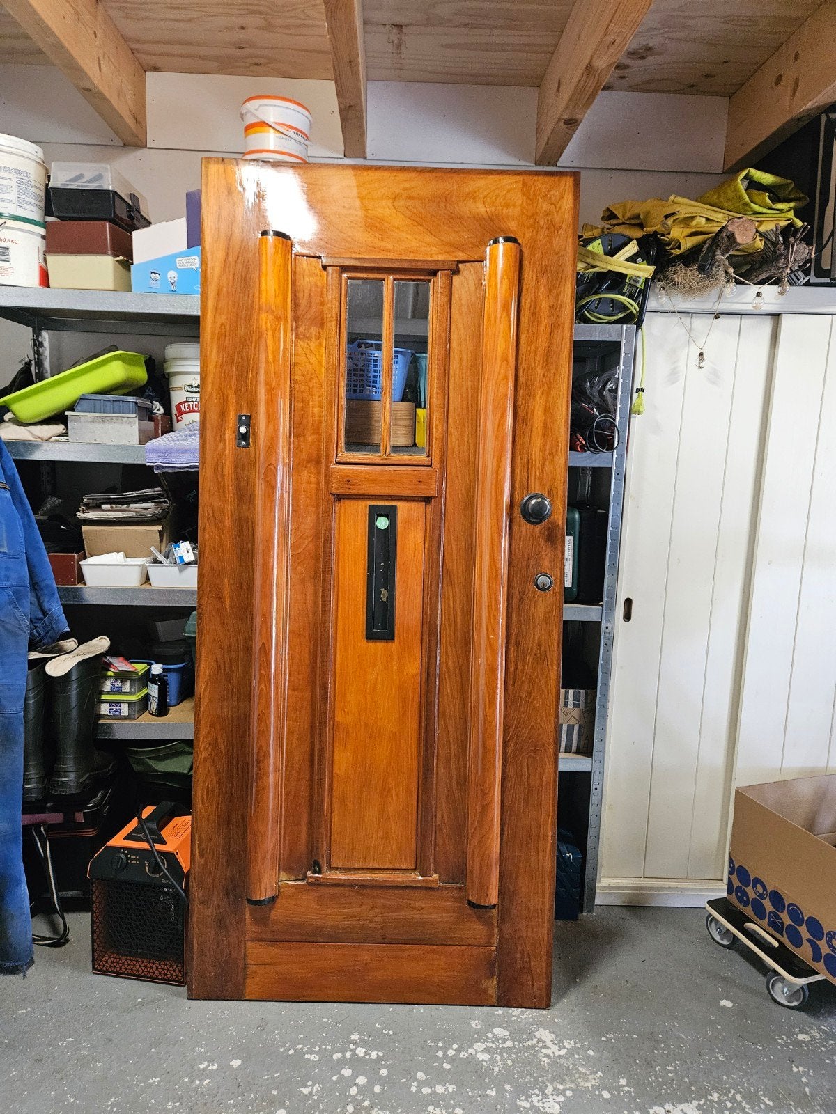 Klassieke jaren 30 deur, Doe-het-zelf en Verbouw, Deuren en Horren, Ophalen, Gebruikt, Buitendeur, 200 tot 215 cm