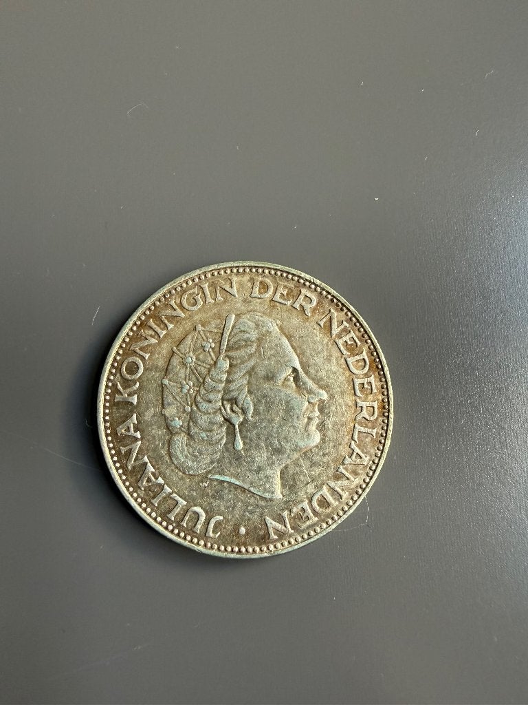 2,5 gulden 1960, Postzegels en Munten, Koningin Juliana, Zilver, Ophalen of Verzenden, Losse munt