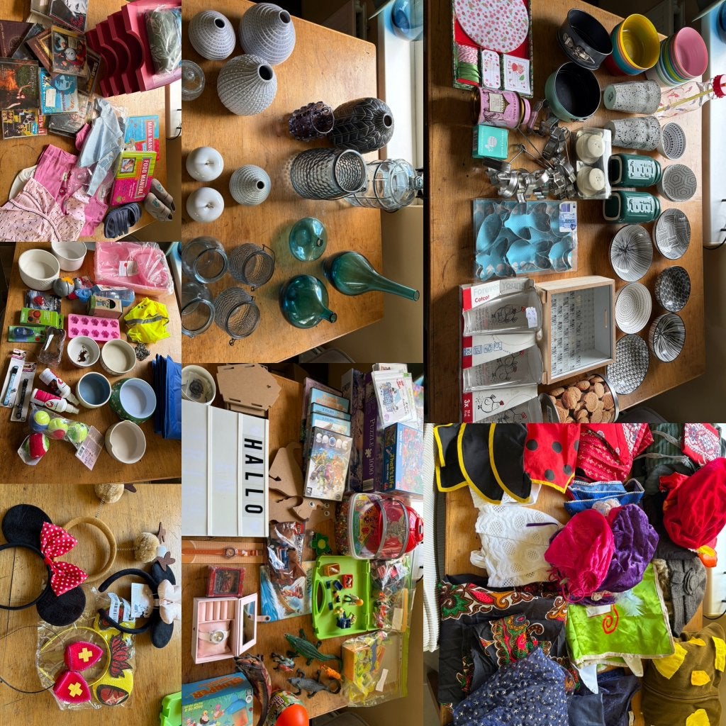 Mooie spullen (nieuw en gebruikt) voor rommelmarkt/braderie, Ophalen of Verzenden, Zo goed als nieuw