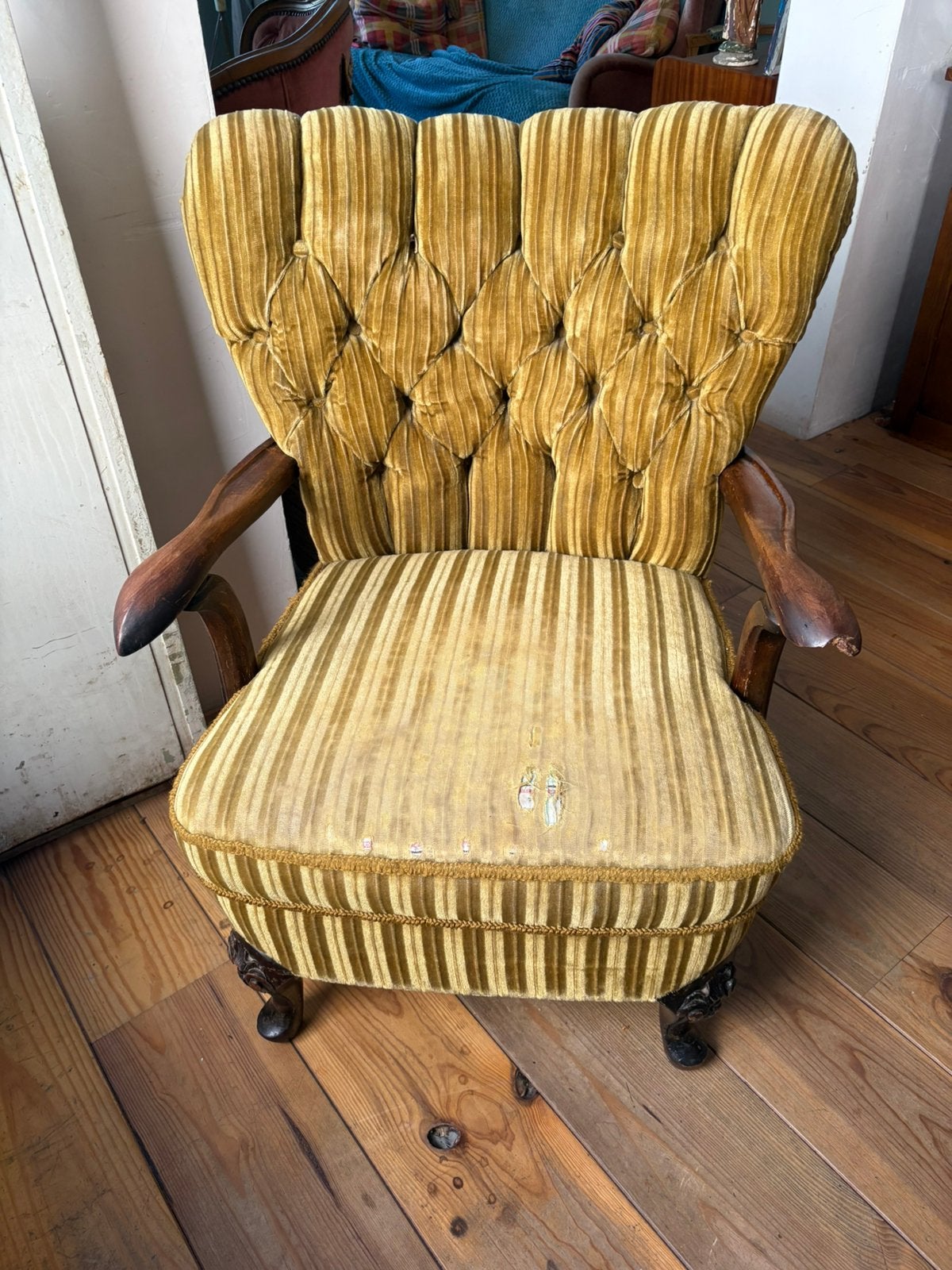 Vintage brede fauteuil, Ophalen