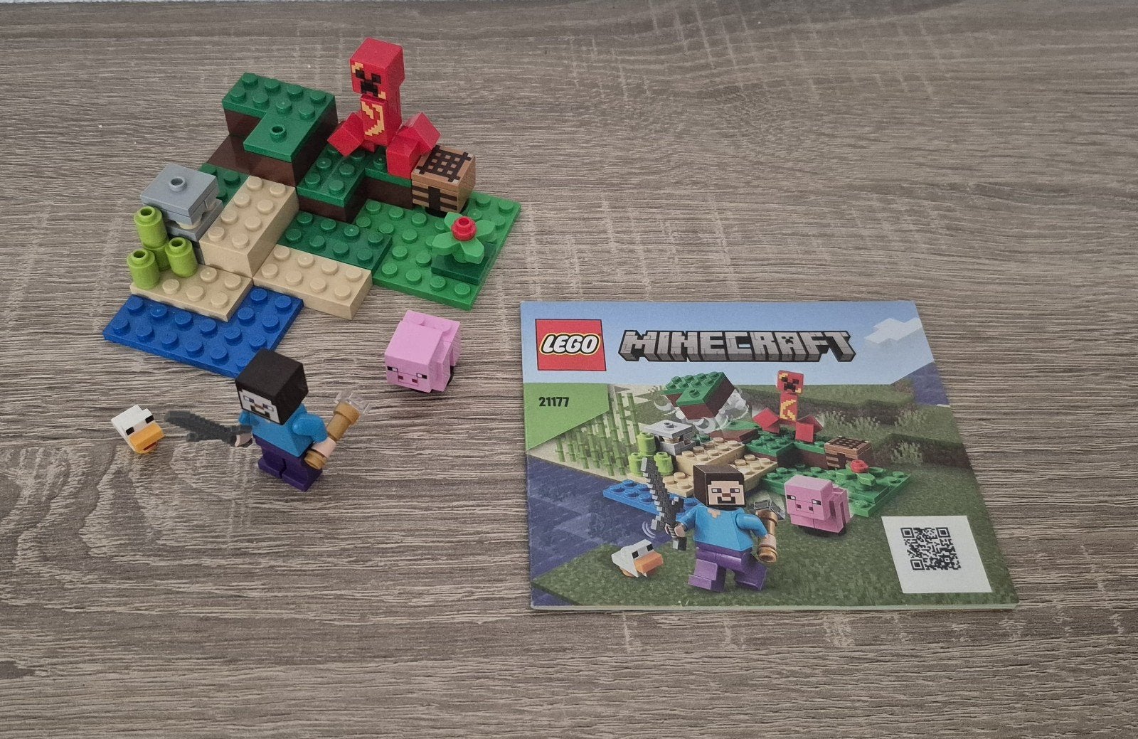 LEGO Minecraft 21177 De Creeper Hinderlaag, Kinderen en Baby's, Speelgoed | Bouwstenen, Ophalen of Verzenden, Gebruikt, Overige merken