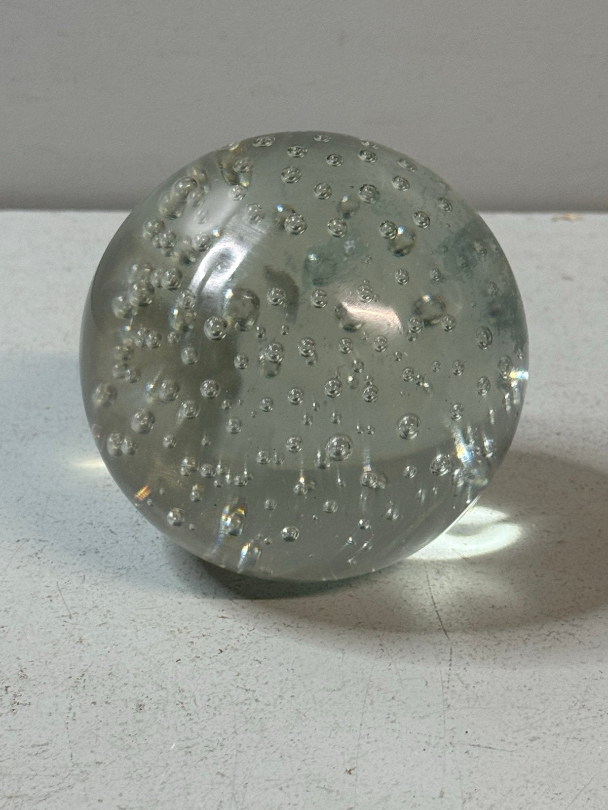Glazen bol met luchtbellen - Decoratief object, Ophalen of Verzenden