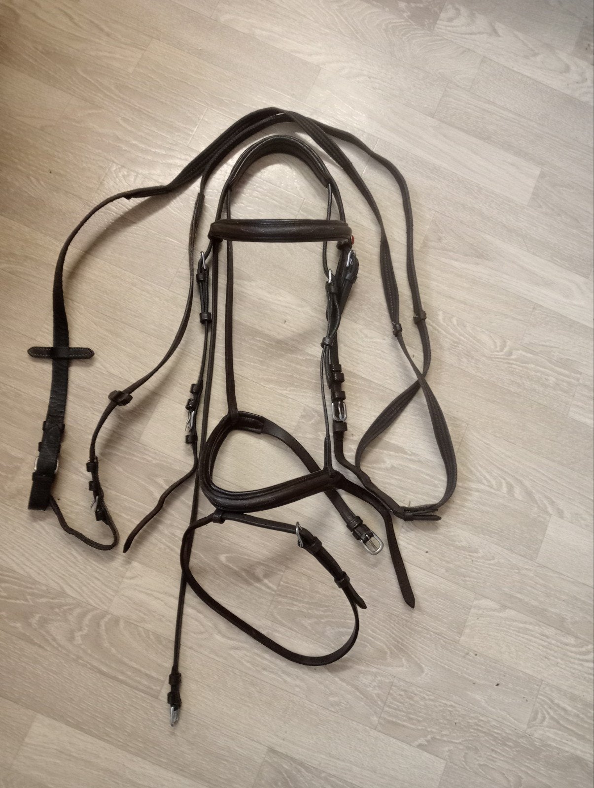 Zgan donkerbruin Kalvade pony hoofdstel, Dieren en Toebehoren, Ophalen of Verzenden, Hoofdstel, Pony