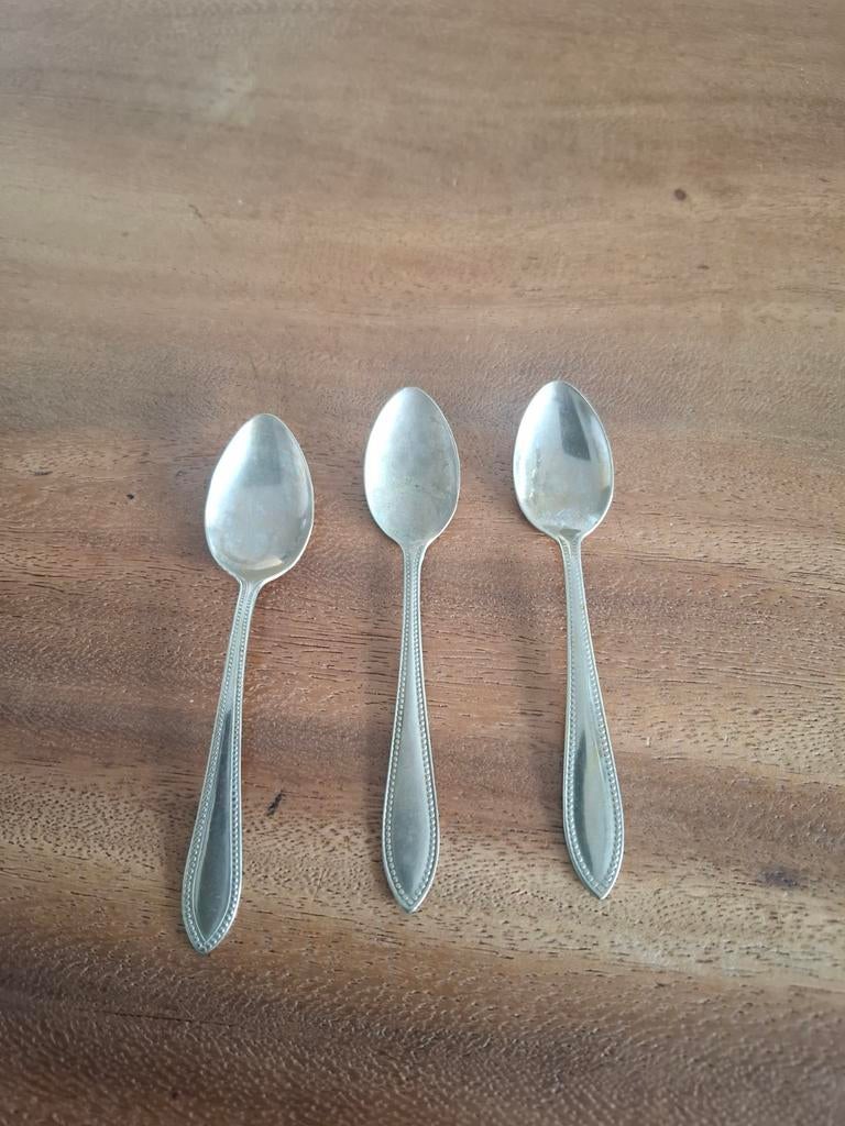 3 Alpacca theelepels, Antiek en Kunst, Ophalen of Verzenden
