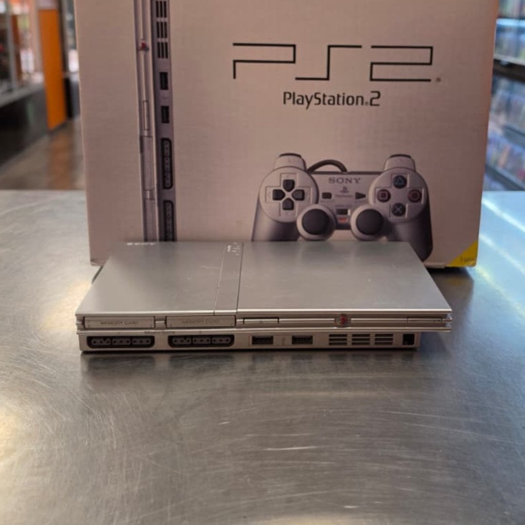 Sony Playstation 2 Slim Silver Compleet | Nette staat, Spelcomputers en Games, Spelcomputers | Sony PlayStation 2, Sony, Zo goed als nieuw