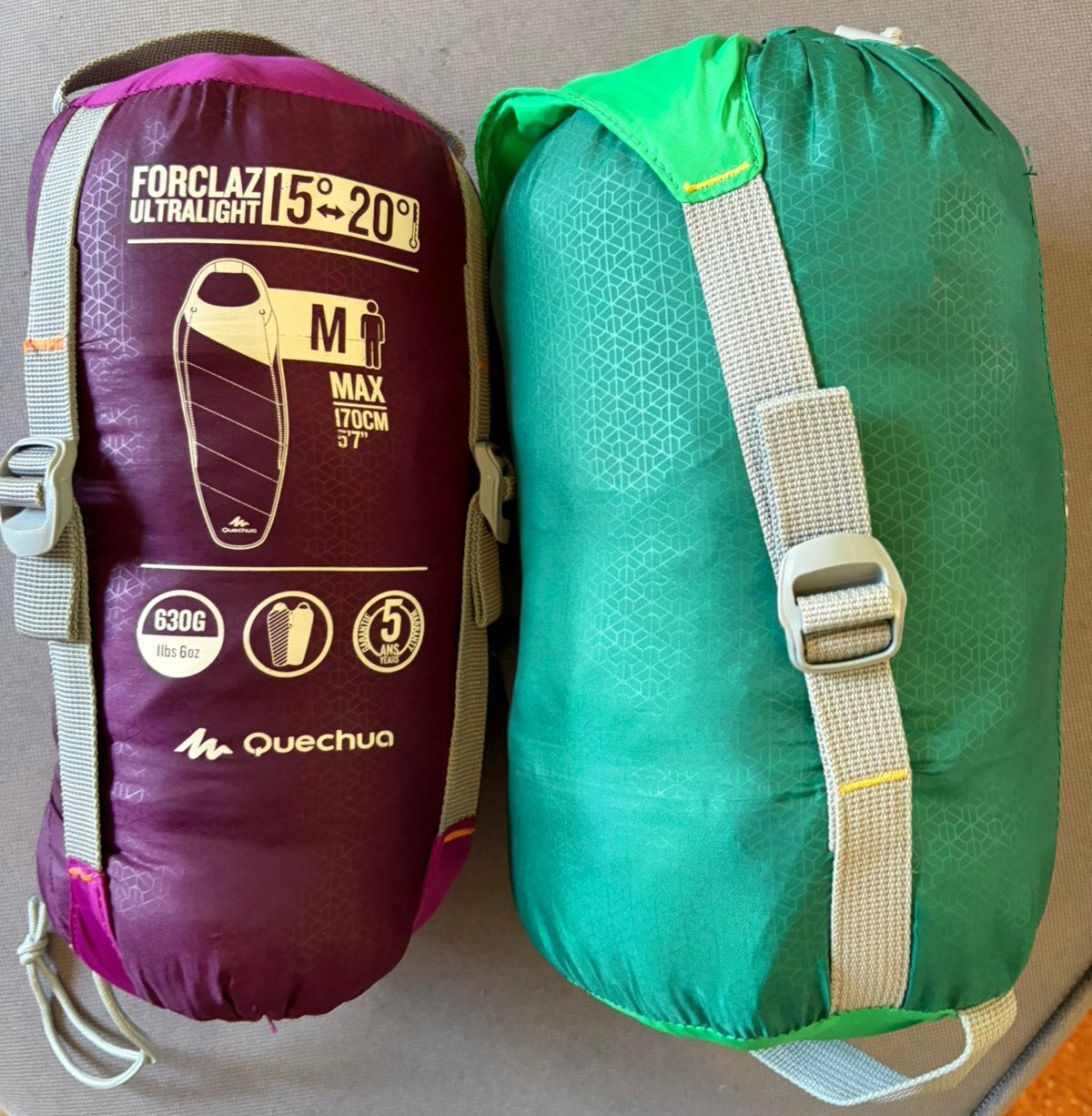 Forclaz ultralight slaapzak 15-20 sleeping bag, Caravans en Kamperen, Ophalen of Verzenden, Gebruikt