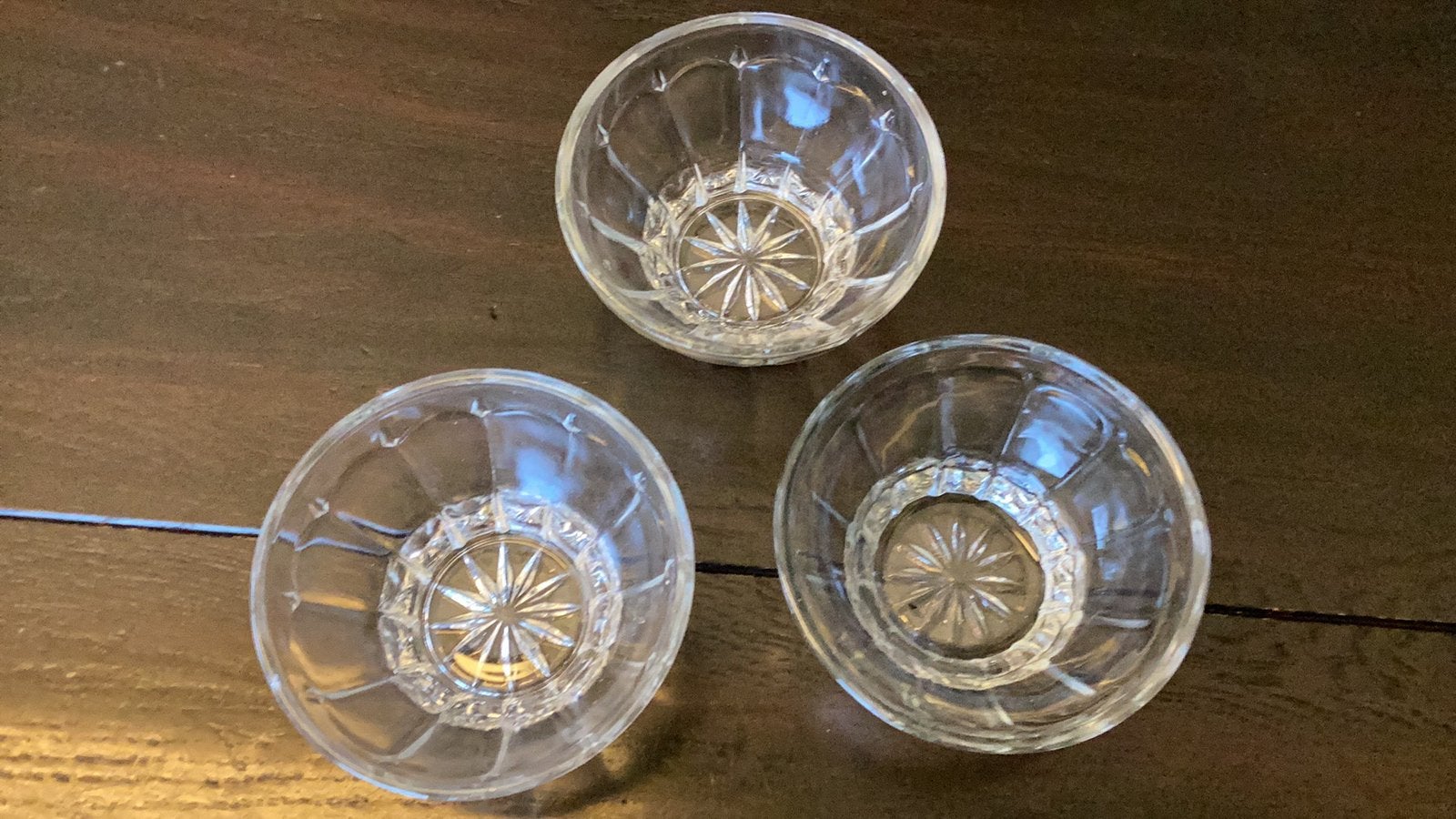Glazen schaaltjes 3 x, Antiek en Kunst, Antiek | Glas en Kristal, Ophalen of Verzenden
