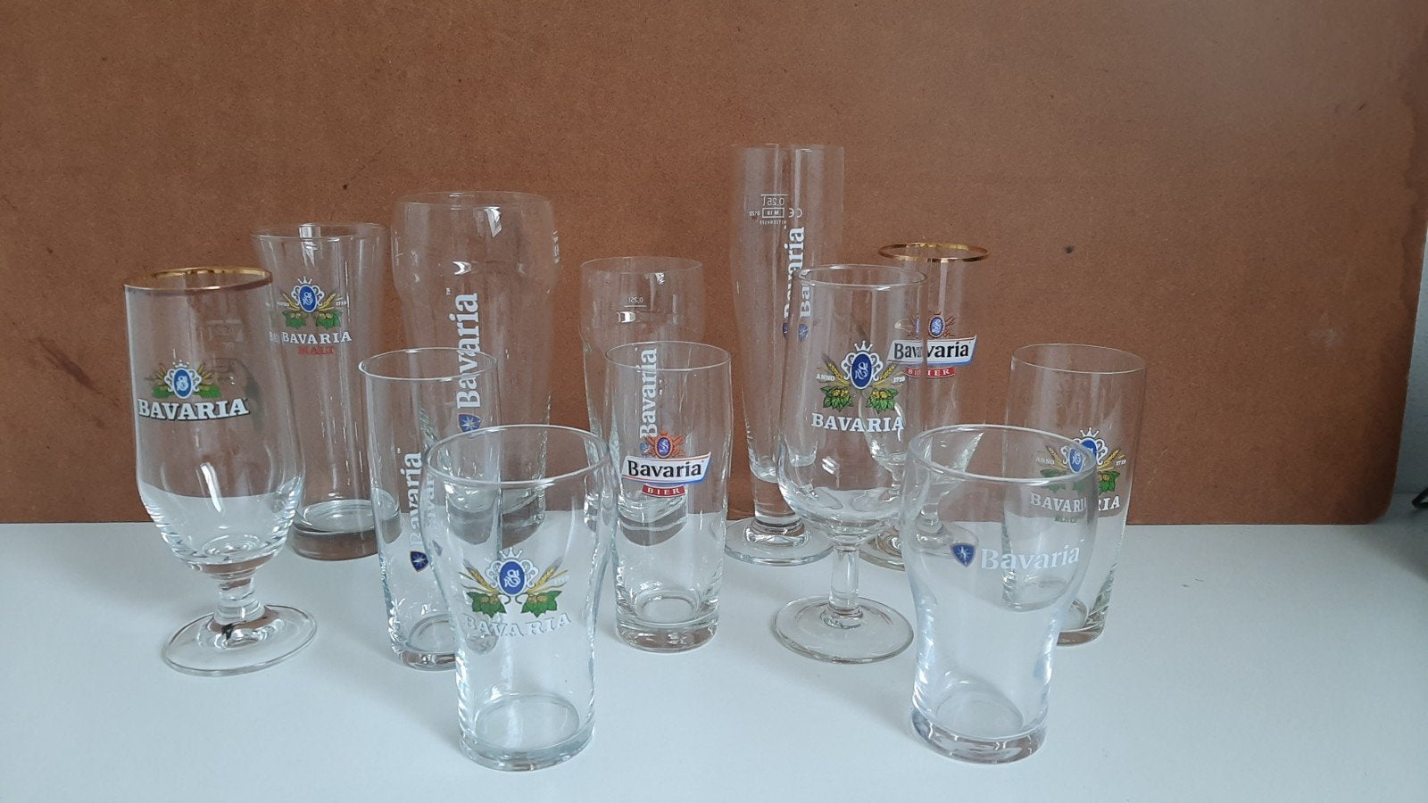 Bavaria bierglazen collectie - Diverse modellen, Verzamelen, Biermerken, Ophalen