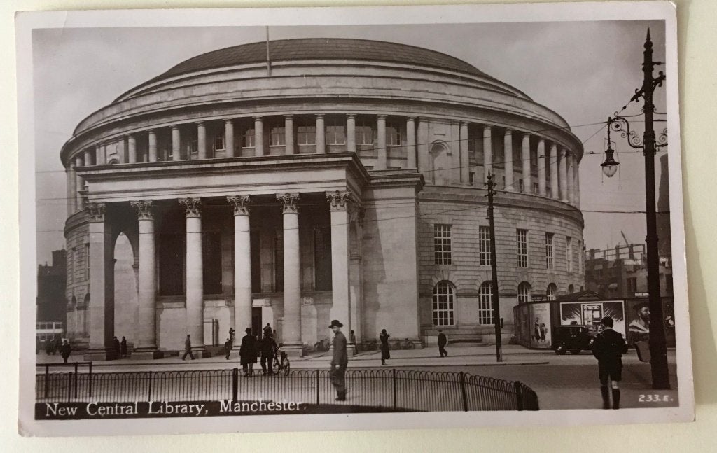 Prentbriefkaarten: New Central Library Manchester, Ophalen of Verzenden, 1940 tot 1960, Ongelopen, Overige thema's