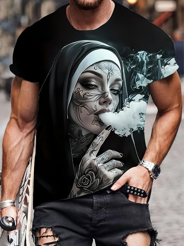T-Shirts Aantrekkelijke Non - Rokende Non, Ophalen of Verzenden, Nieuw, Overige maten, Zwart
