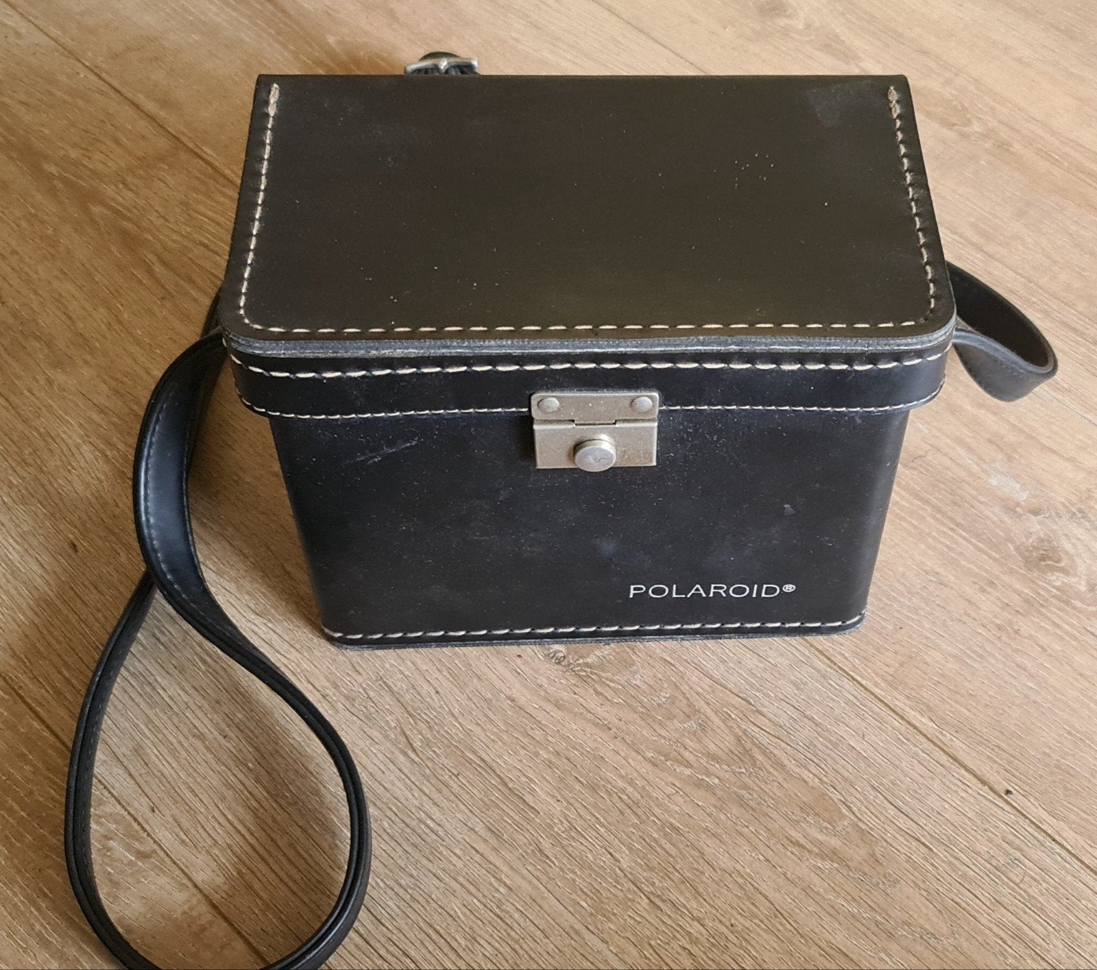 Vintage Polaroid cameratas - Zwart leer, Audio, Tv en Foto, Fotografie | Fototassen, Ophalen of Verzenden, Gebruikt, Overige typen