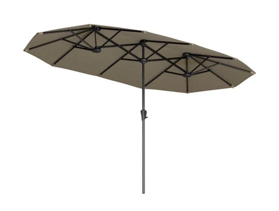 Dubbele parasol grijs met beschermhoes *nieuw*, Ophalen, Nieuw